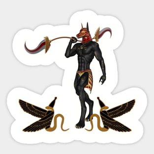 Anubis the egyptian god Sticker